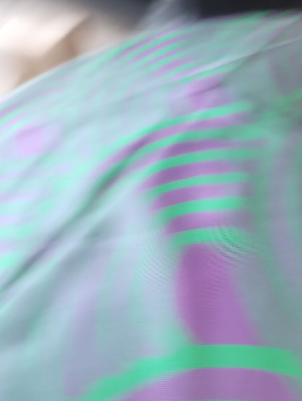 Kurt Geiger Green & Purple Geometric Silk Neck Scarf - Picture 10 of 11